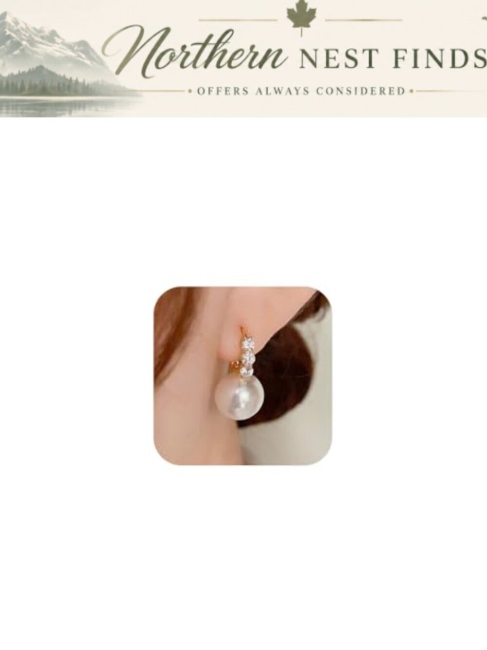 Pearl Dangle Drop Earrings 925 Sterling Silver White Gold Plated 5A Cubic